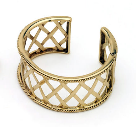 Chalif bracelet in woven gold and grey steel with 18k gold – Tateossian USA