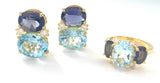 Medium GUM DROP™ Earrings with Iolite and Blue Topaz and Diamonds