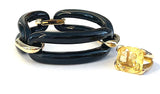 18kt Yellow Gold and Onyx Link Bracelet