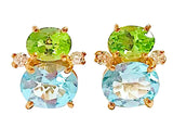 Medium GUM DROP™ Earrings with Citrine and Blue Topaz and Diamonds